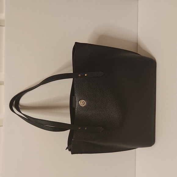 Anne Klein Women's Black Faux Leather Perfect Tote - Picture 2 of 16